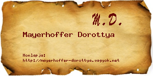 Mayerhoffer Dorottya névjegykártya