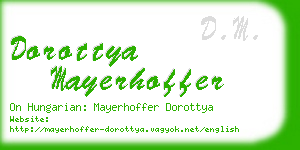 dorottya mayerhoffer business card